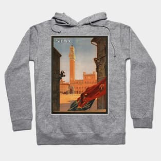 Siena, Italy - Vintage Travel Poster Design Hoodie